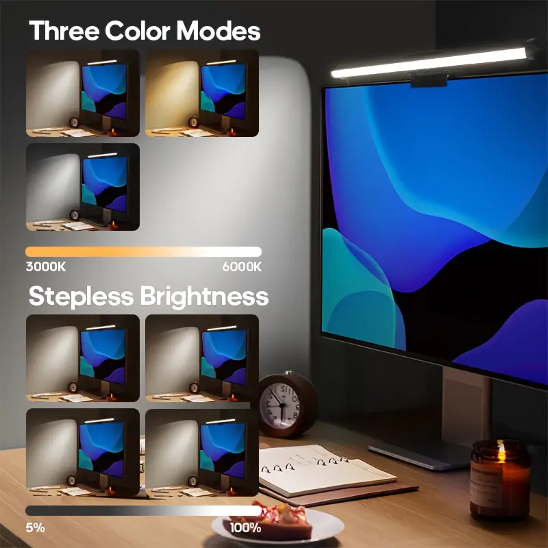 USB LED Desk Lamp Screen Hangi - Gaming Accessories Led 评论和价格