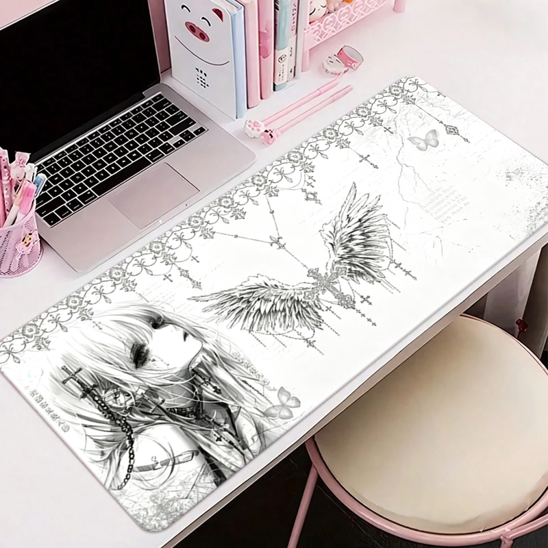 Leather Mousepad Black White A - Gaming Accessories For Desk 评论和价格